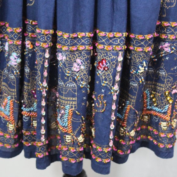 Wei Peng Boho Embellished Skirt - Picture 2 of 6